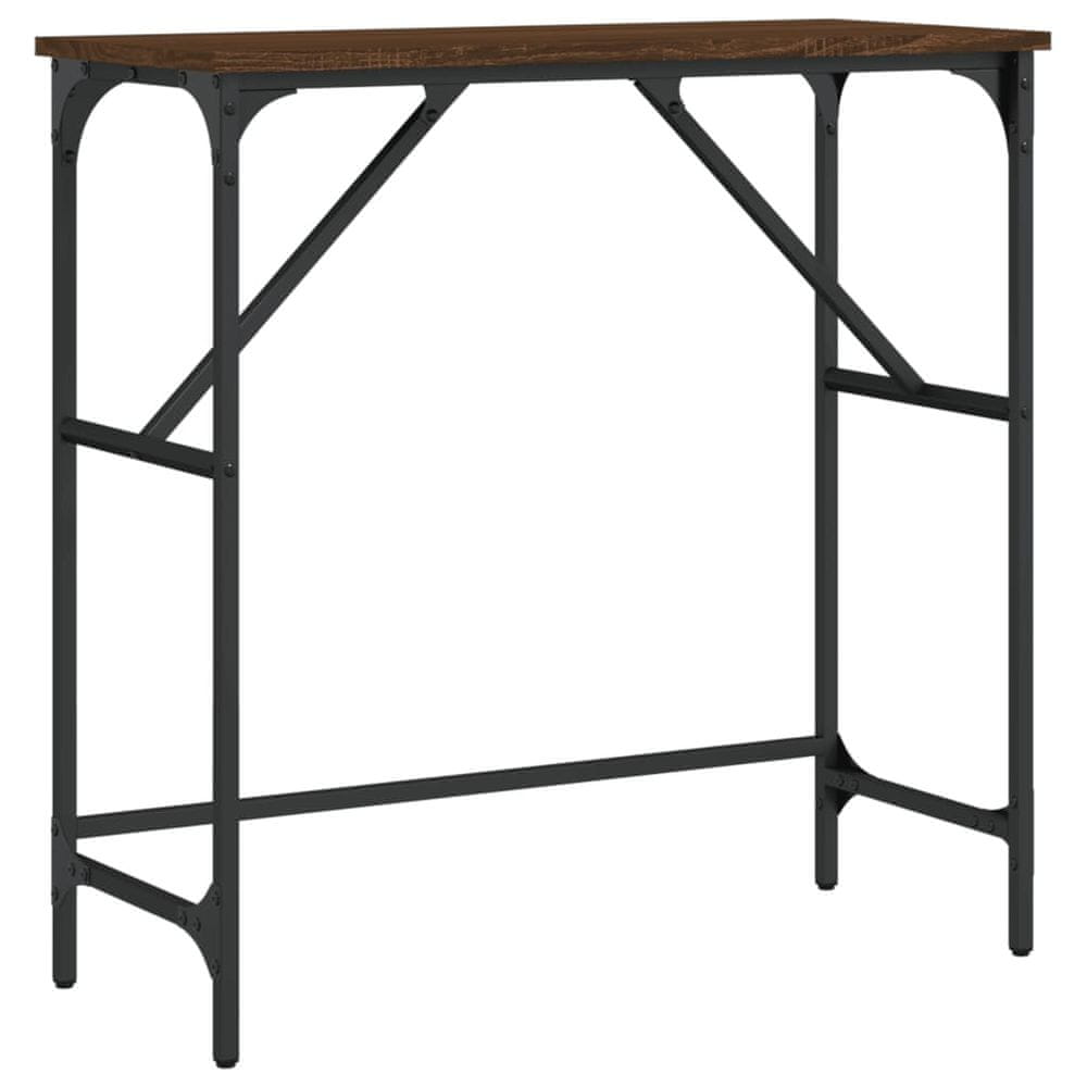 Vidaxl Konzolový stolík hnedý dub 75x32x75 cm kompozitné drevo